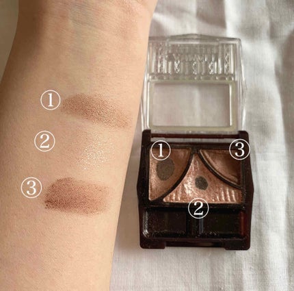 ジューシーピュアアイズ/キャンメイク/アイシャドウパレットを使ったクチコミ(3枚目)