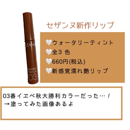 ウォータリーティントリップ/CEZANNE/リップティントを使ったクチコミ(1枚目)