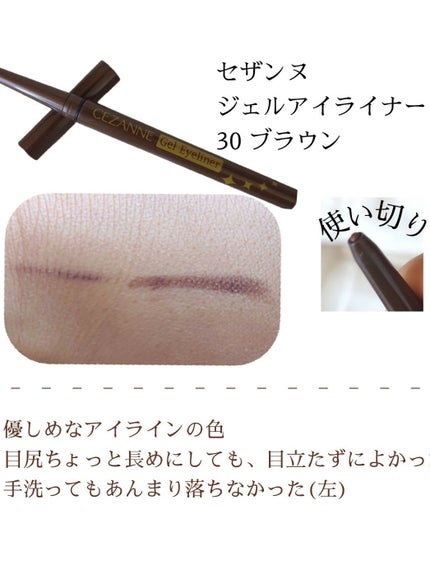 ジェルアイライナー/CEZANNE/ジェルアイライナーを使ったクチコミ(1枚目)