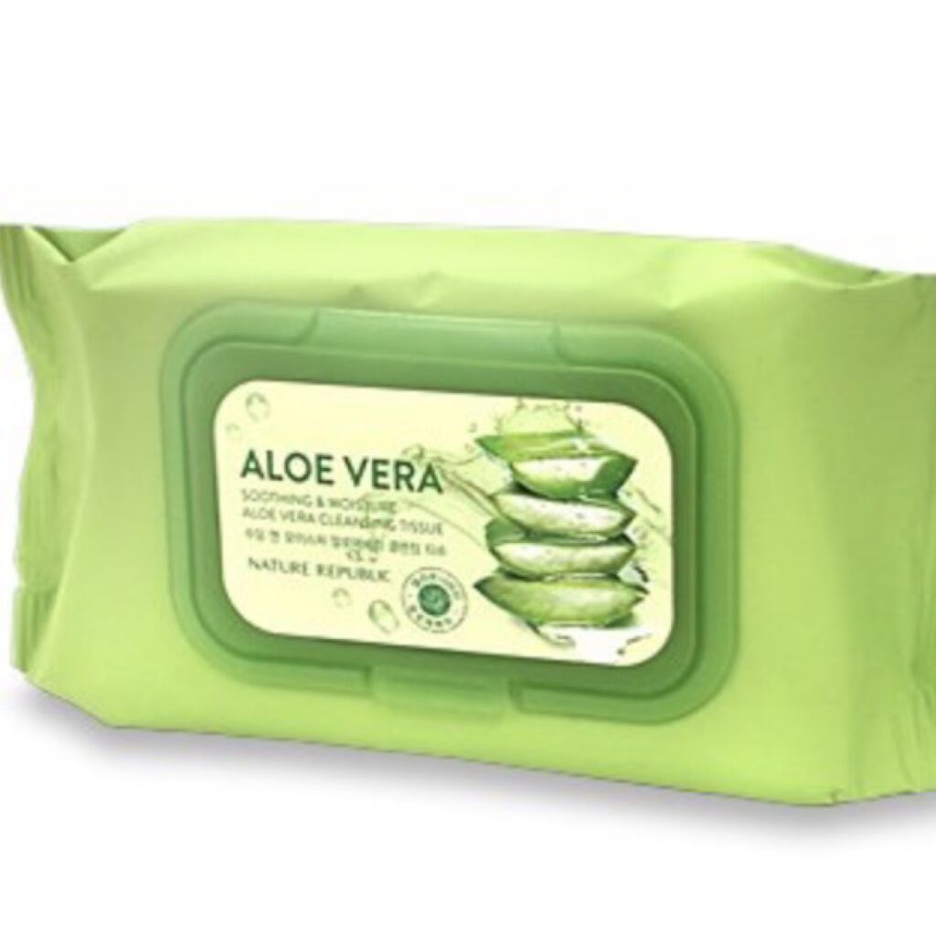 アロエベラ クレンジング ティッシュ/ネイチャーリパブリック/クレンジングシートを使ったクチコミ（1枚目）