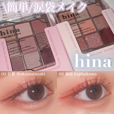 マルチアンダーアイパレット/hina cosmetics/パウダーアイシャドウを使ったクチコミ（1枚目）