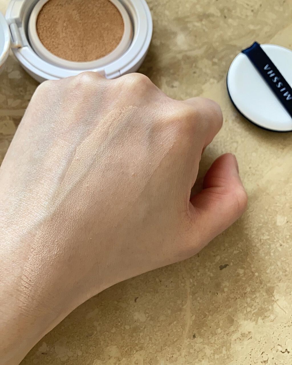 M クッション ファンデーション(モイスチャー)/MISSHA/クッションファンデーションを使ったクチコミ(5枚目)