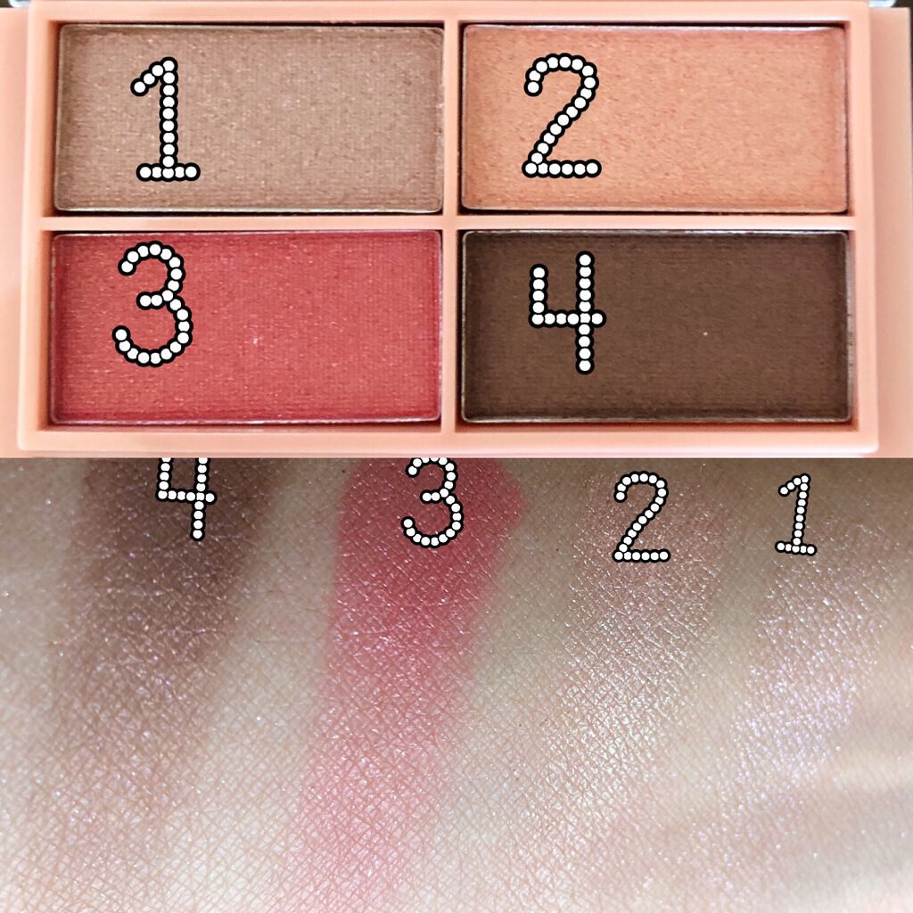 CHEER me COLOR アイシャドウ/セリア/アイシャドウパレットを使ったクチコミ(6枚目)