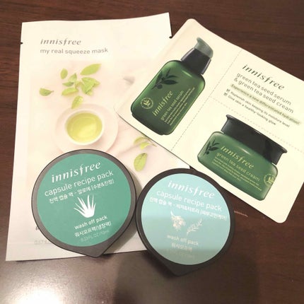 カプセルレシピパック アロエ/innisfree/洗い流すパック・マスクを使ったクチコミ(1枚目)