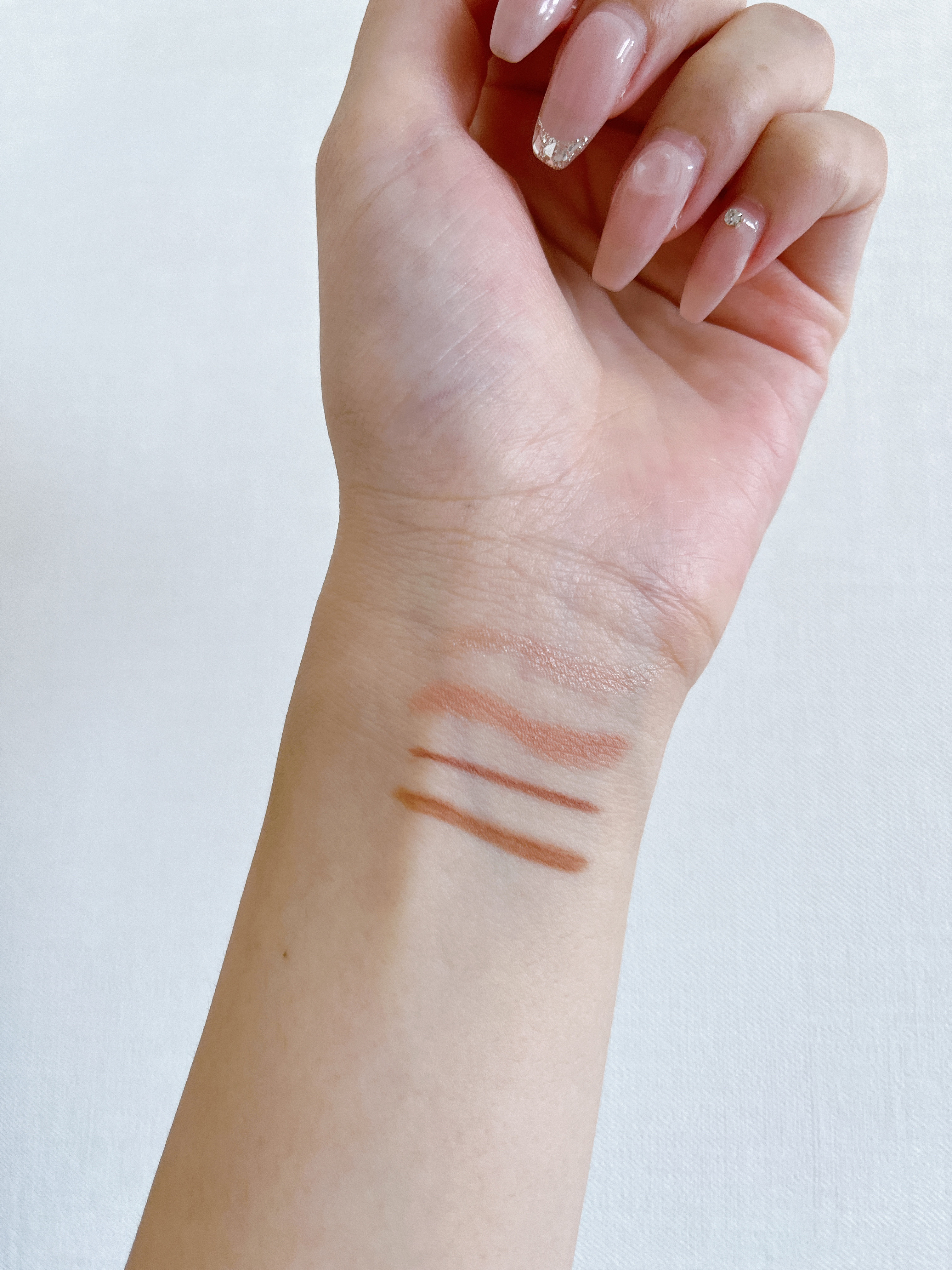 忍ばせ影色ペンシル 201 オレンジブラウン/ミゼルエディ/ペンシルアイライナーを使ったクチコミ（3枚目）