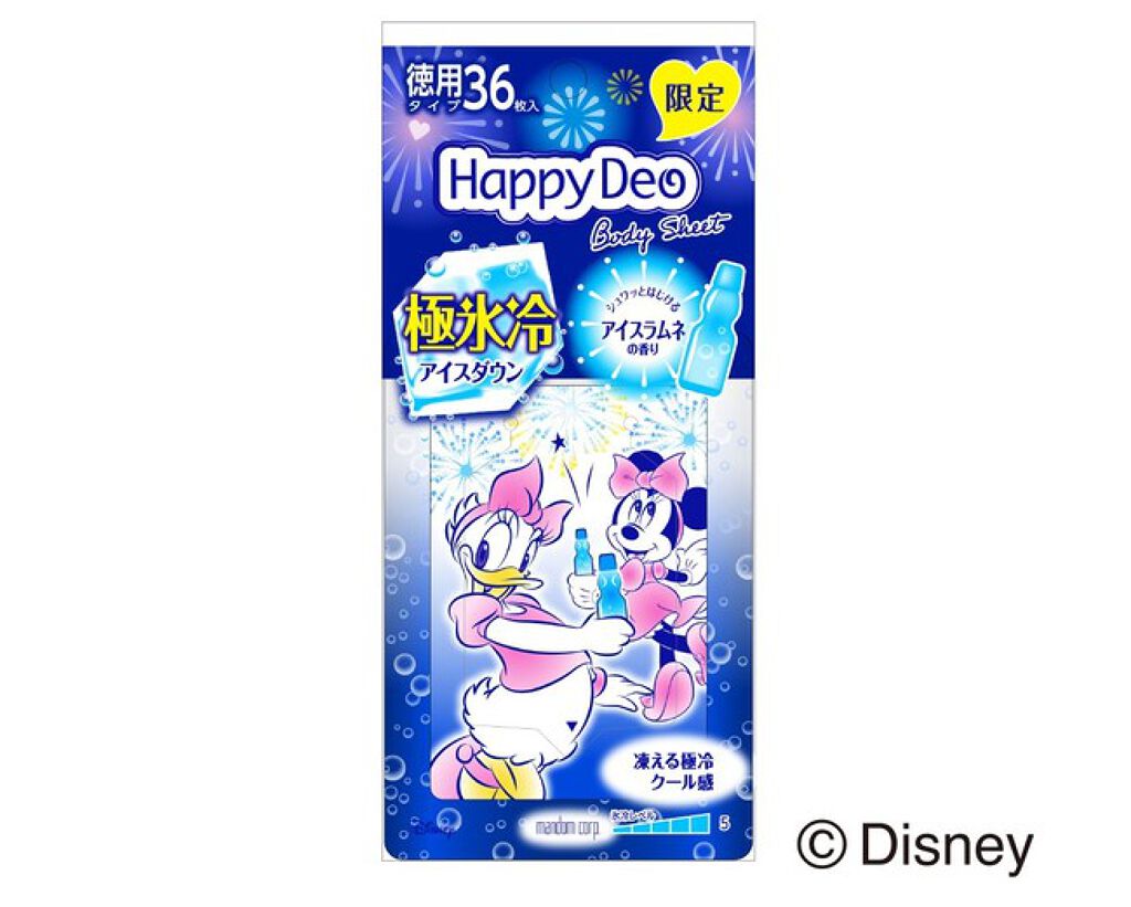ハッピーデオ ボディシート 極氷冷アイスダウン アイスラムネ / マンダム