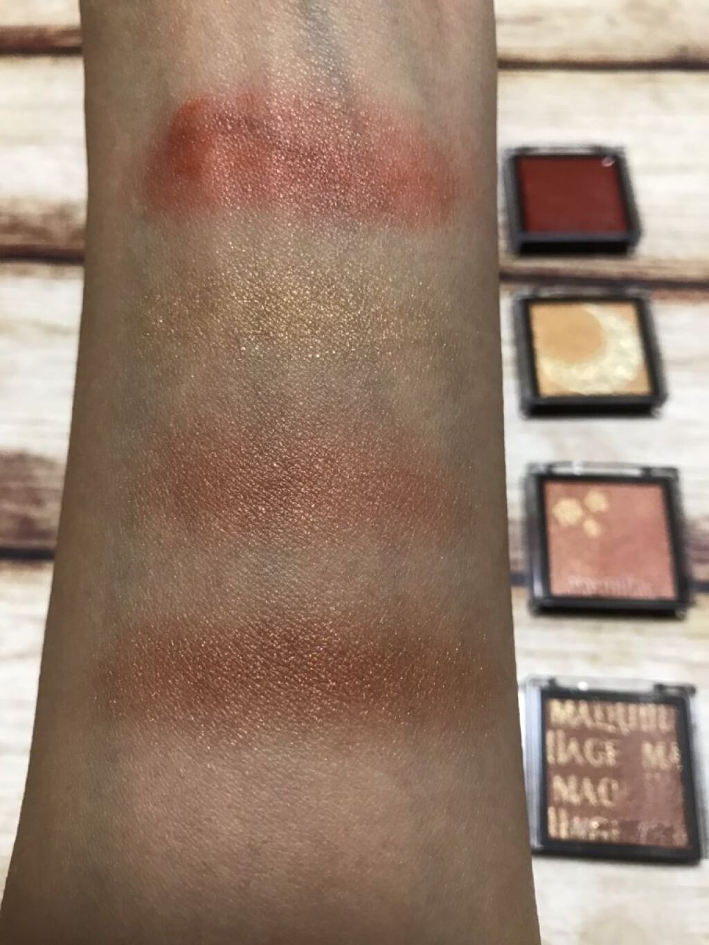 ドラマティックアイカラー (パウダー)/(クリーム) OR151 サニージュレ (クリーム)(限定)/マキアージュ/アイシャドウパレットを使ったクチコミ（3枚目）