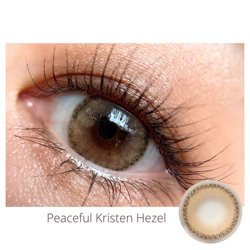 Peaceful Kristen ヘーゼル/Hapa kristin/カラーコンタクトレンズを使ったクチコミ（3枚目）