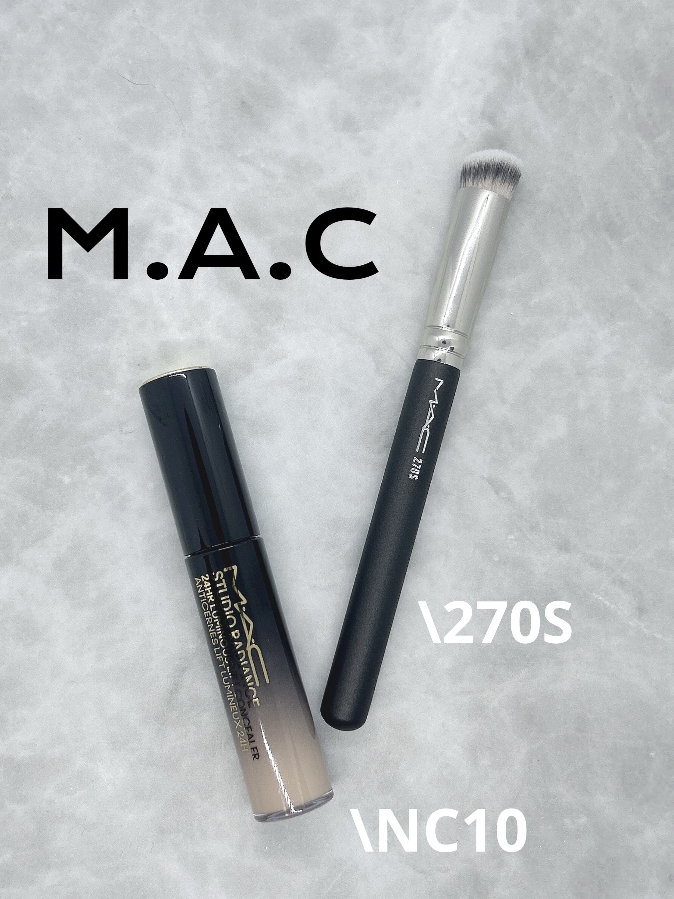 #270S ミニ ラウンド スラント ブラシ/M・A・C/メイクブラシを使ったクチコミ（1枚目）