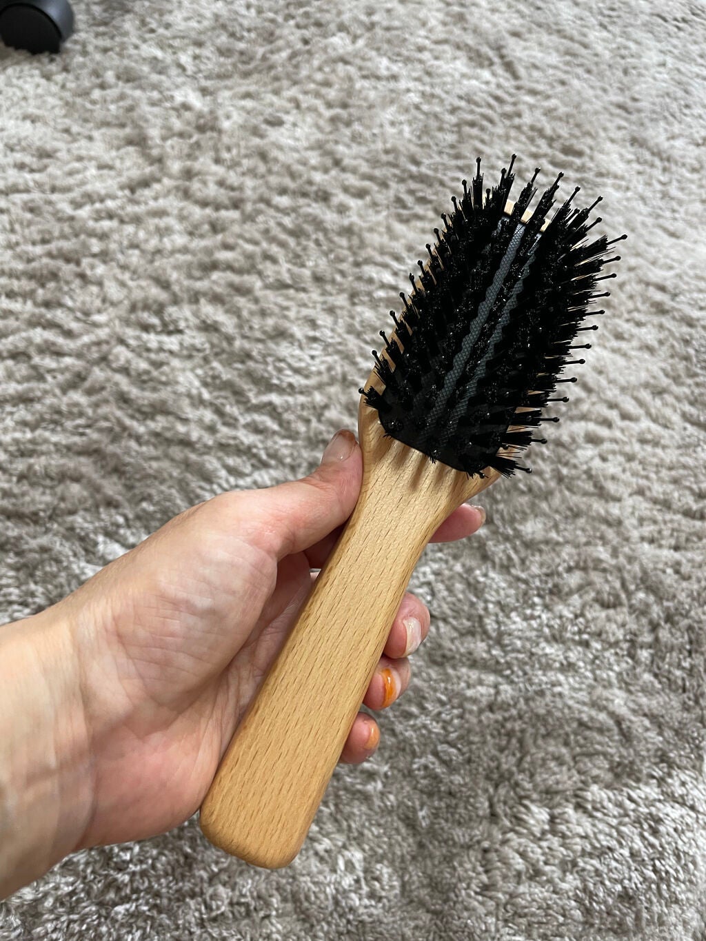 ブナ材頭皮ケアブラシ/無印良品/ヘアブラシを使ったクチコミ(2枚目)