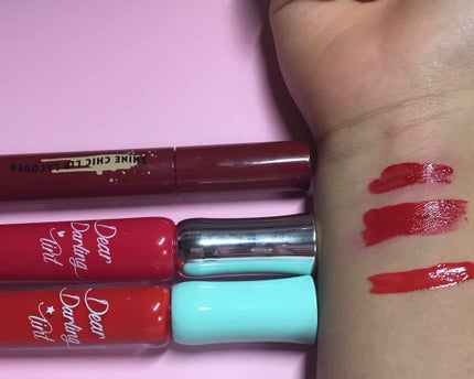 ディアダーリン オイルティント RD301 イチゴ/ETUDE/リップグロスを使ったクチコミ(2枚目)