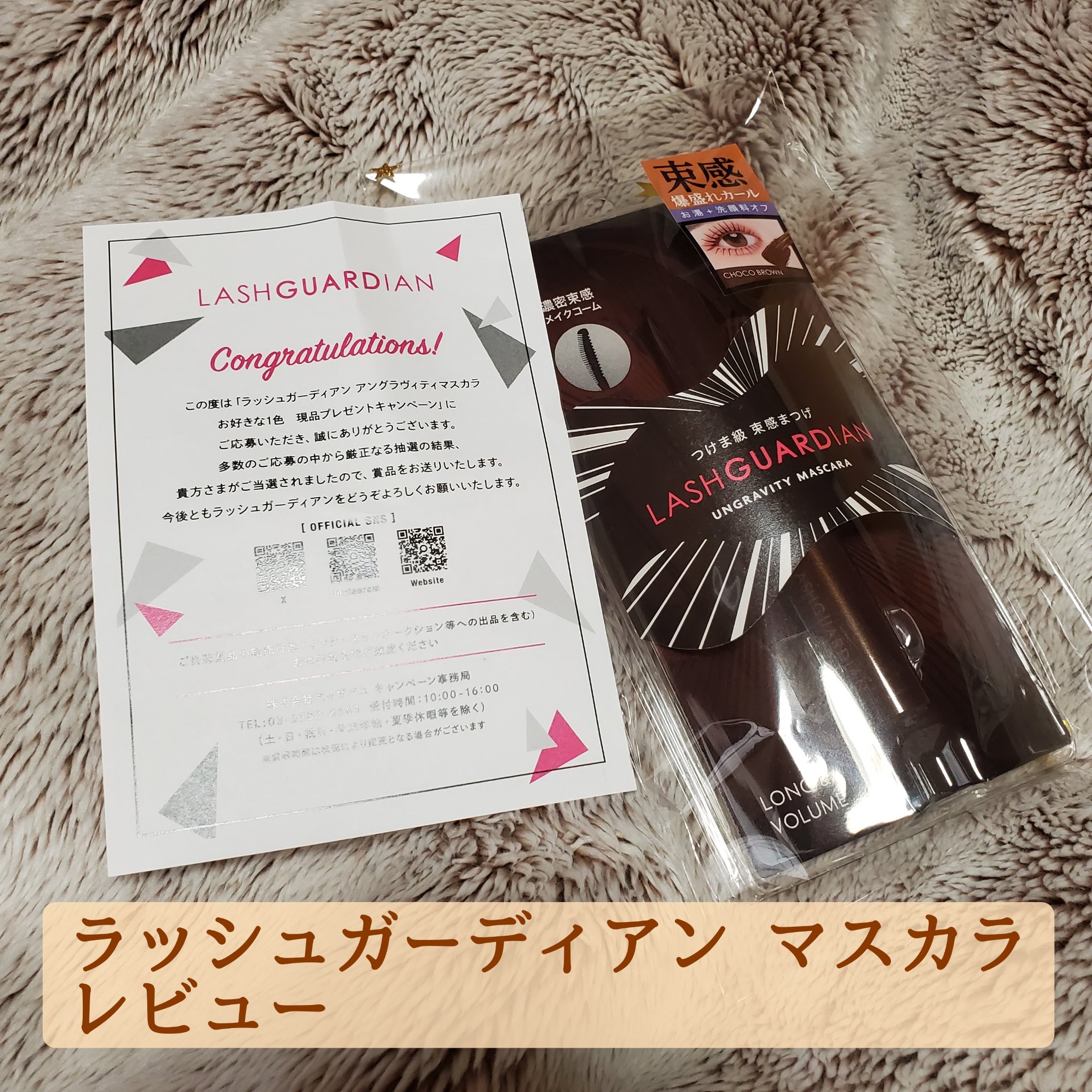 ラッシュガーディアン アングラヴィティマスカラ 02 チョコブラウン/LASHGUARDIAN/マスカラを使ったクチコミ（1枚目）