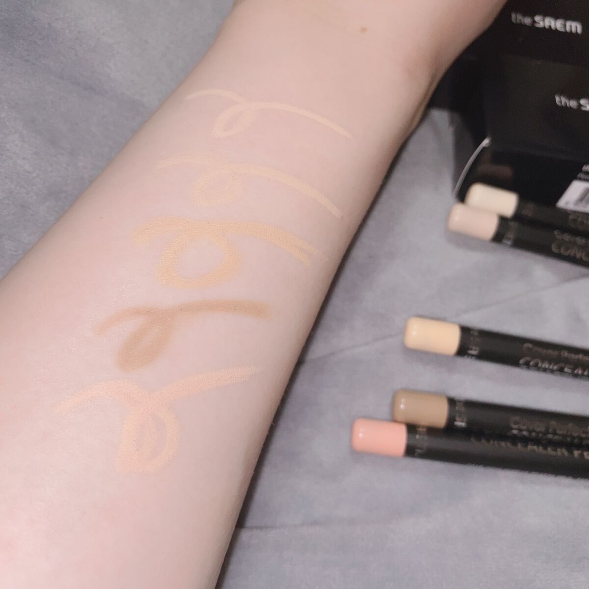 カバーパーフェクション コンシーラー ペンシル/the SAEM/ペンシルコンシーラーを使ったクチコミ(6枚目)