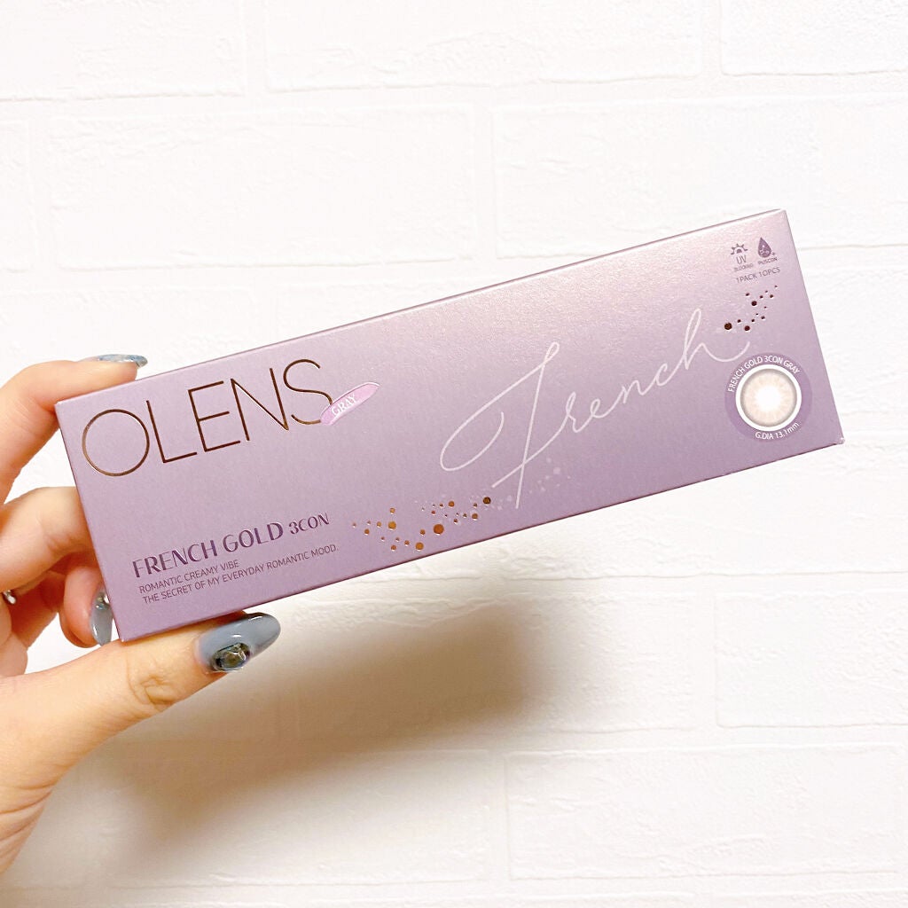 フレンチゴールド3コン/OLENS/カラーコンタクトレンズを使ったクチコミ(3枚目)