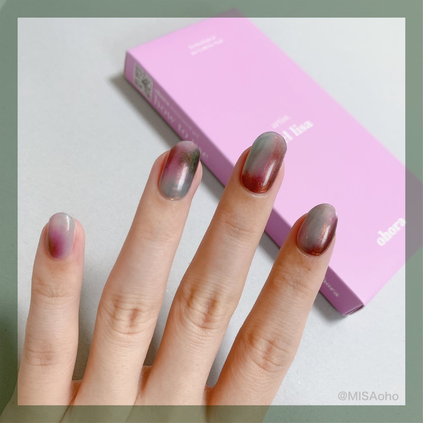 セミキュアジェルネイル(ハンド)/ohora/ネイルシールを使ったクチコミ(5枚目)