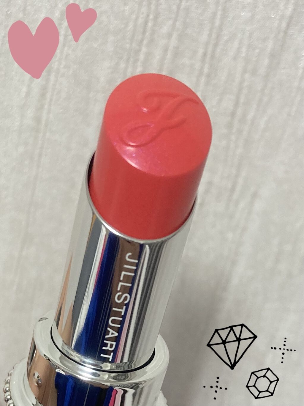 リップブロッサム シャイニーサテン 01 fairy poppy/JILL STUART/口紅を使ったクチコミ（1枚目）