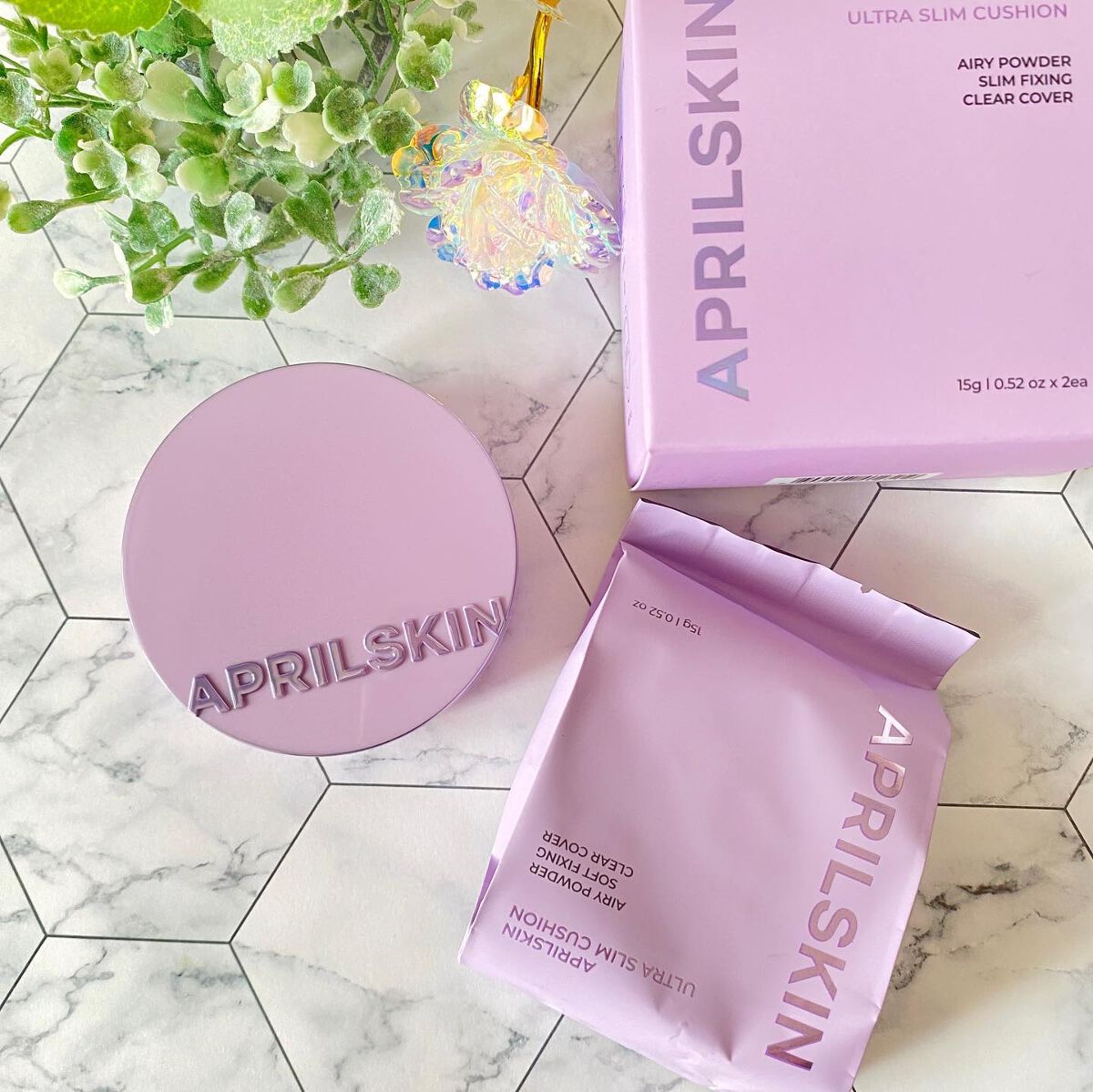 ウルトラスリムクッション＋レフィルセット 22号ピンクベージュ/APRILSKIN/クッションファンデーションを使ったクチコミ（1枚目）
