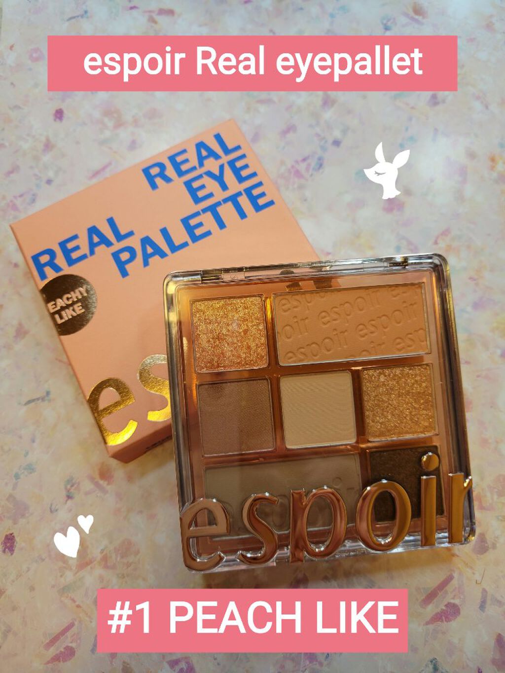 リアルアイパレット 01 ピーチライク/espoir/マルチパレットを使ったクチコミ（1枚目）