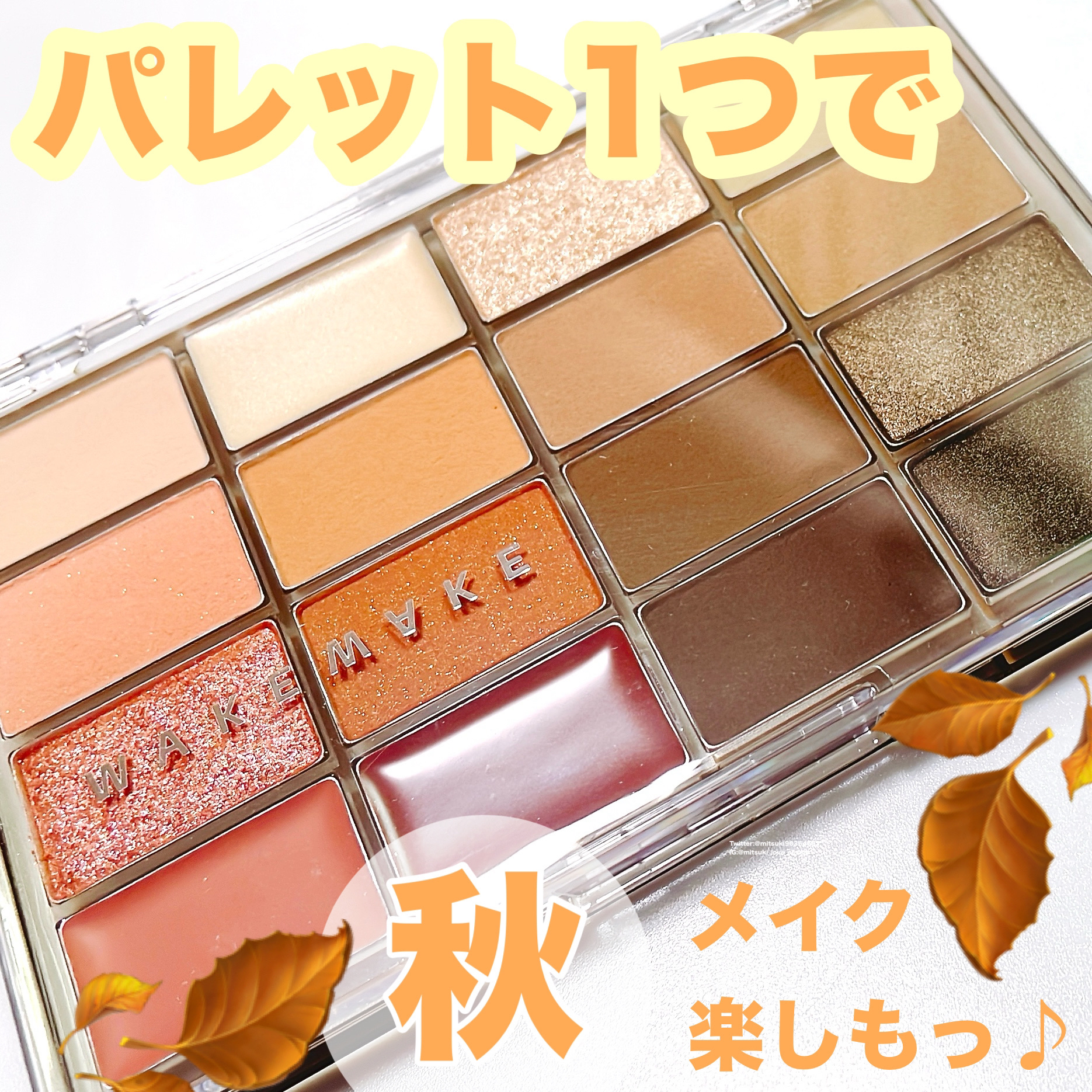 ソフトブラーリングアイパレット/wakemake/アイシャドウパレットを使ったクチコミ（1枚目）