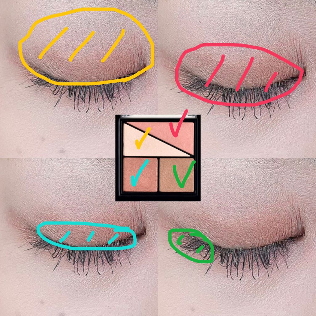 UR GLAM　VELVET EYE COLOR PALETTE ローズブラウン/U R GLAM/アイシャドウパレットを使ったクチコミ（2枚目）