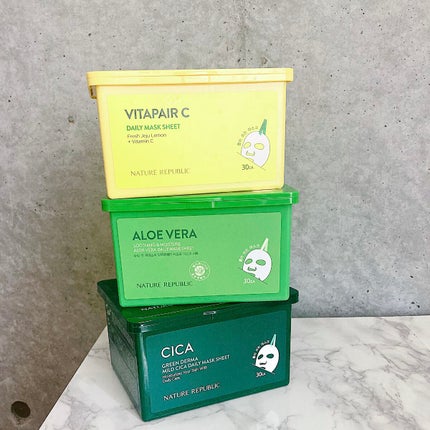 グリーンダーマCICA デイリーシートマスク/ネイチャーリパブリック/シートマスク・パックを使ったクチコミ(4枚目)