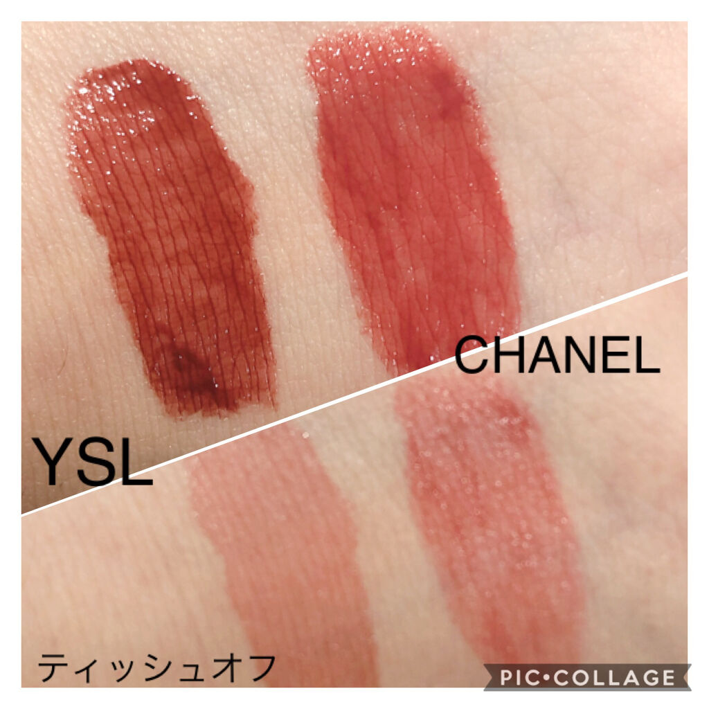 ルージュ ピュールクチュール ヴェルニ ウォーターグロウ/YVES SAINT LAURENT BEAUTE/口紅を使ったクチコミ（2枚目）