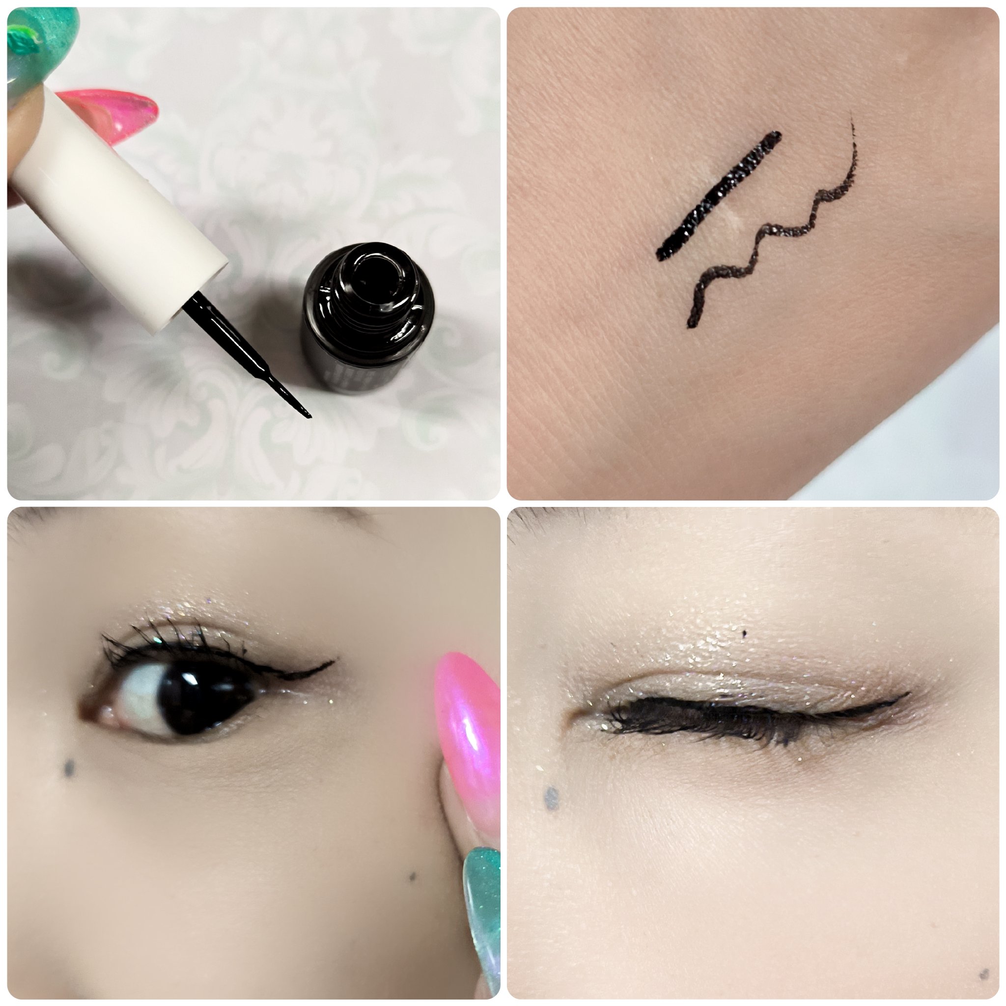 センフルード ジェットブラックアイライナー/Eyelist/リキッドアイライナーを使ったクチコミ（3枚目）