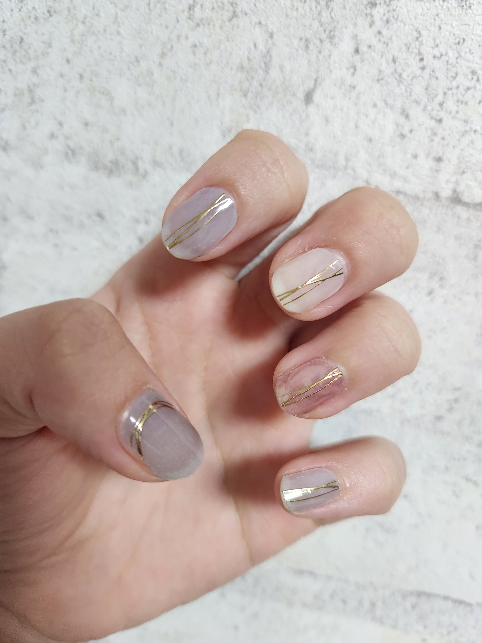 リアルジェルネイルシール ピュアロータス/BEAUTY AVENUE/ネイルシールを使ったクチコミ（2枚目）