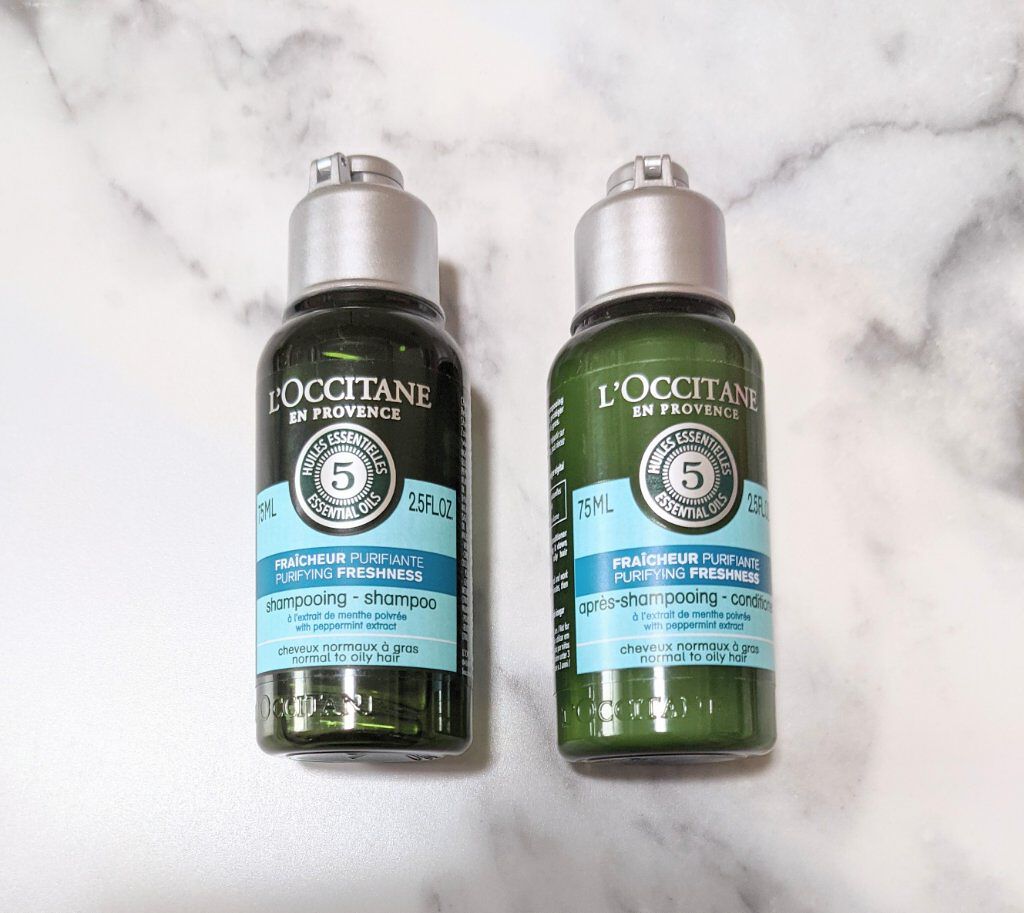 ファイブハーブス ピュアフレッシュネス シャンプー／コンディショナー/L'OCCITANE/市販シャンプーを使ったクチコミ（1枚目）