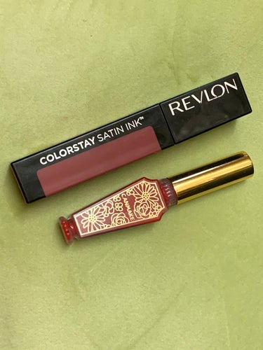 キャンメイク リップティントシロップのクチコミ「#グラデーションリップ



#REVLON
#レブロンカラーステイサテンインク008 は✨💄.....」（2枚目）