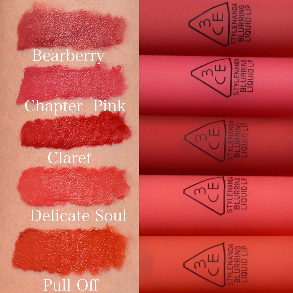 3CE 3CE BLURRING LIQUID LIPのクチコミ「
﻿
﻿
3CE﻿
BLURRING LIQUID LIP
﻿

﻿
Bearberry﻿
C.....」（2枚目）