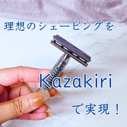 Kazakiri Kazakiri Wのクチコミ「🏷️Kazakiri W 本体+替刃20枚 シルバー
\プロも推薦、肌に優しく深剃り。/
.....」(1枚目)
