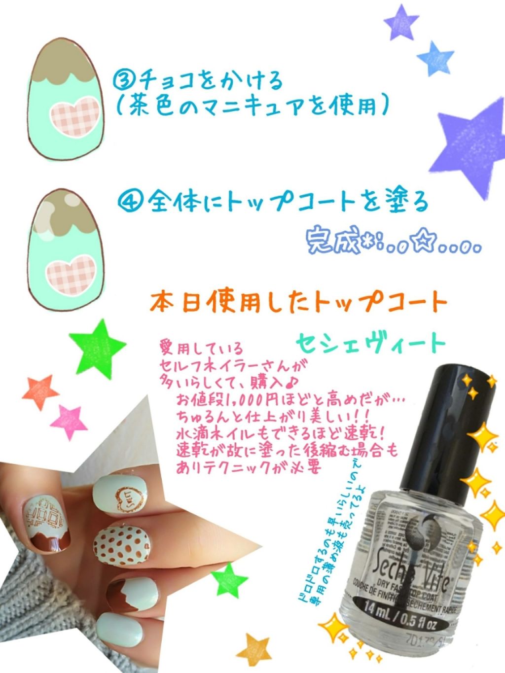 セシェ・ヴィート/セシェ/ネイルトップコートを使ったクチコミ(4枚目)