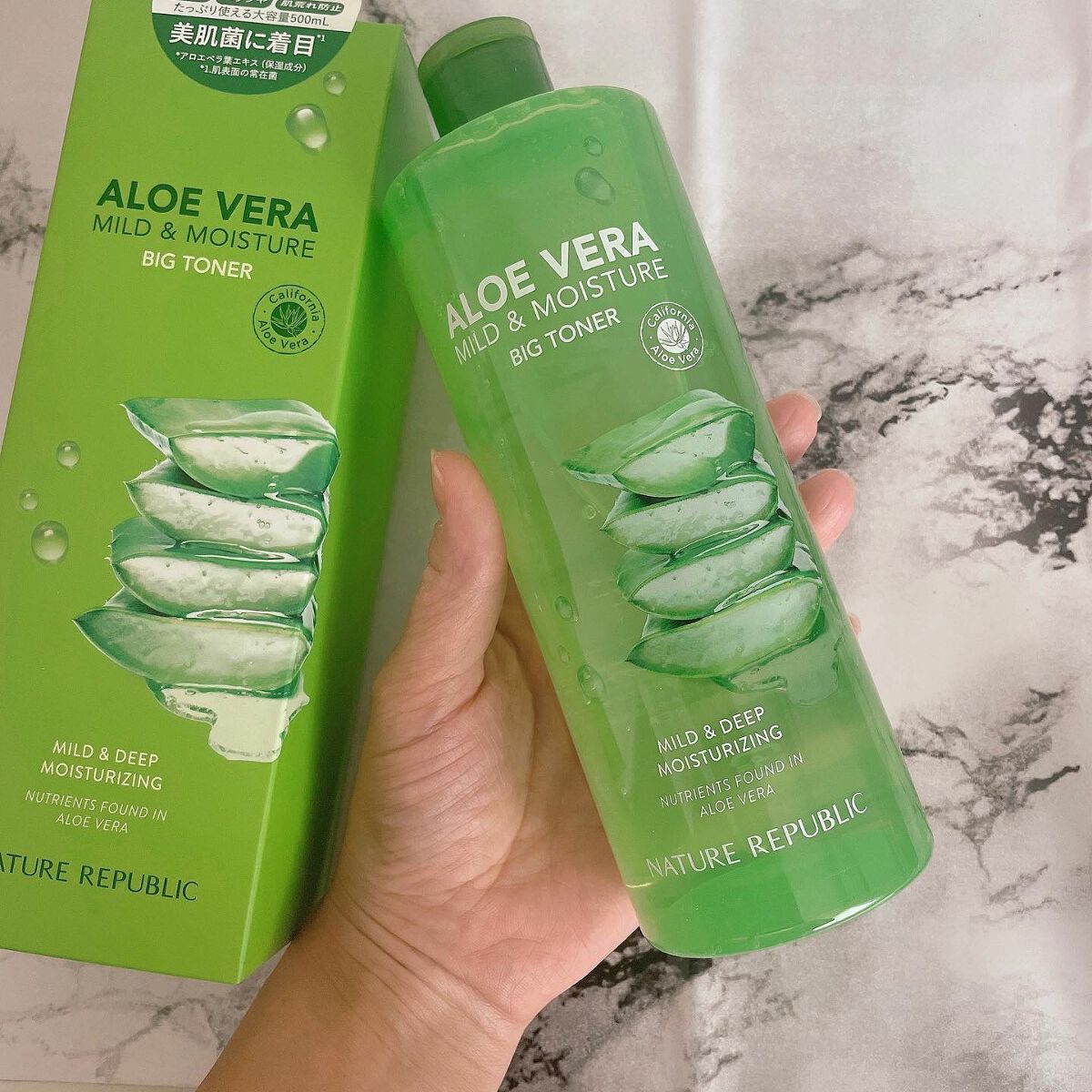 マイルド&モイスチャー アロエビッグトナー/ネイチャーリパブリック/化粧水を使ったクチコミ(1枚目)
