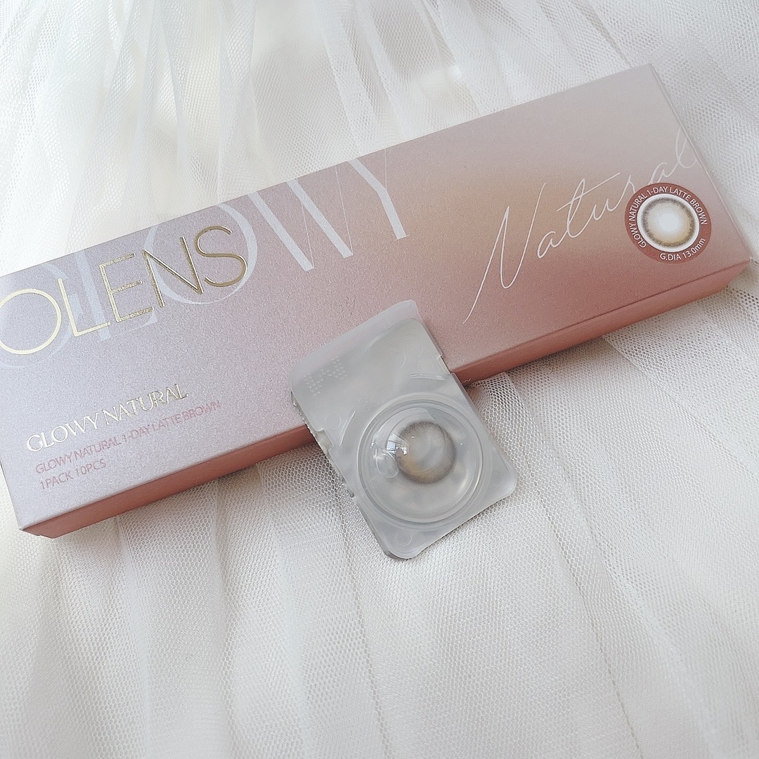 Glowy Natural 1Day ラテブラウン/OLENS/カラーコンタクトレンズを使ったクチコミ（3枚目）