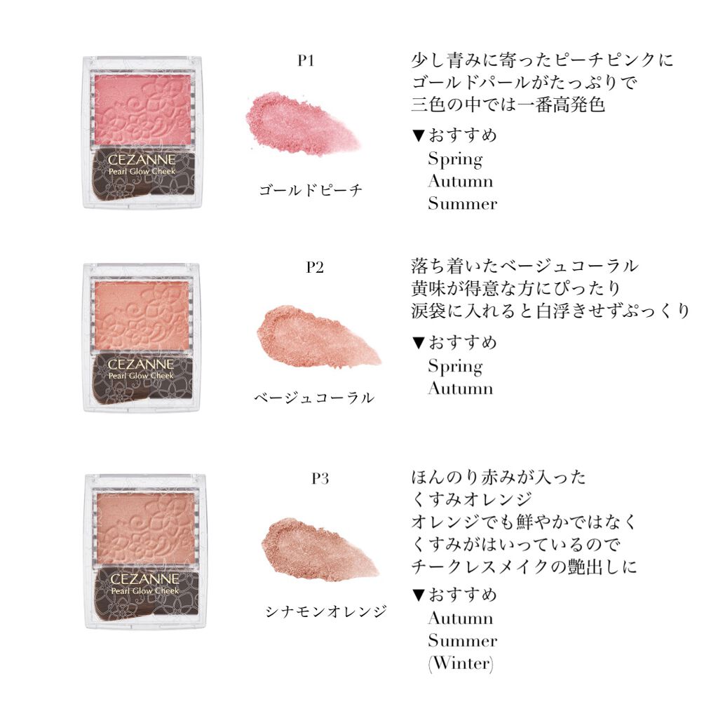 パールグロウチーク/CEZANNE/パウダーチークを使ったクチコミ(3枚目)