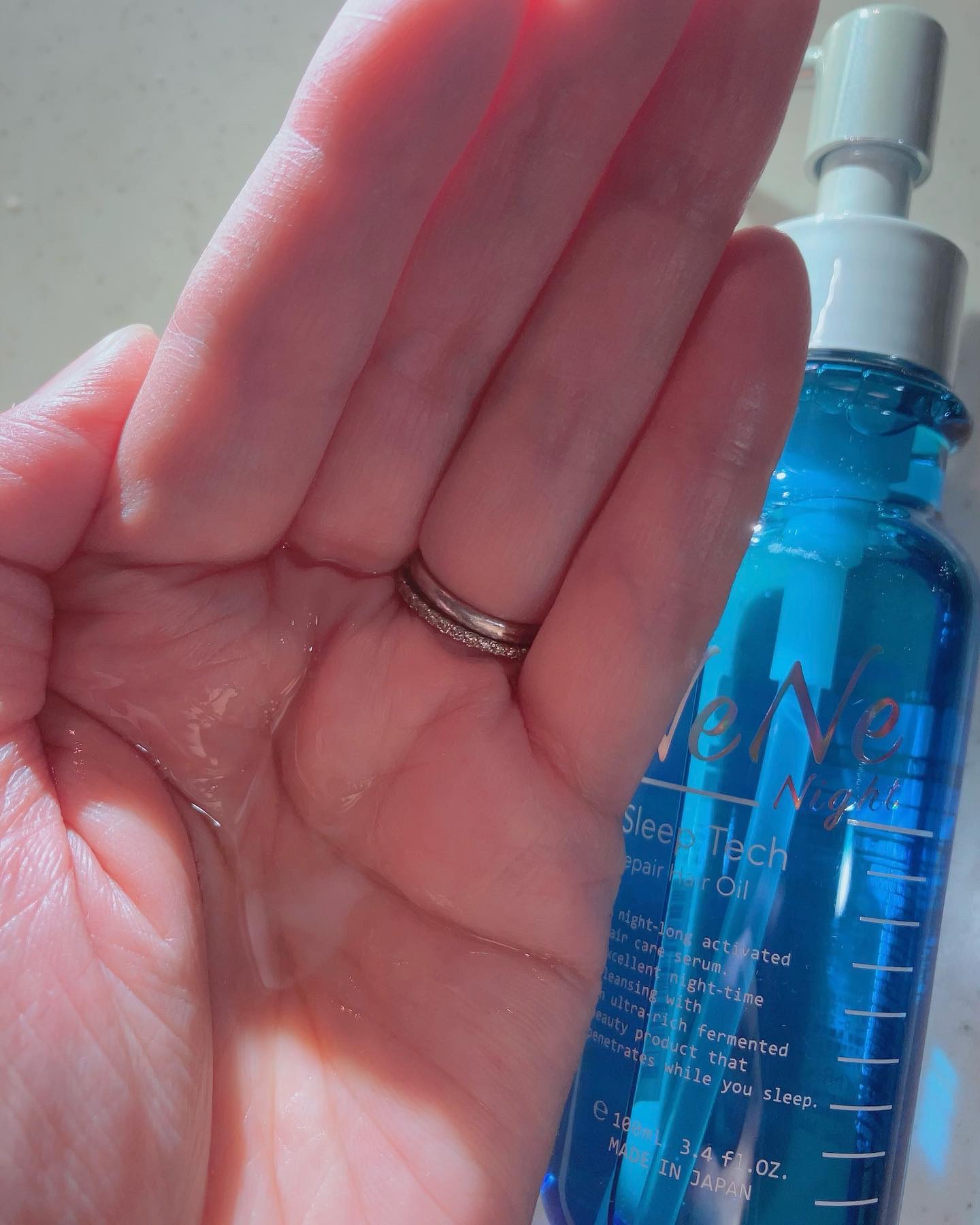 スリープテック リペア ヘアオイル/NeNe Night/ヘアオイルを使ったクチコミ（2枚目）