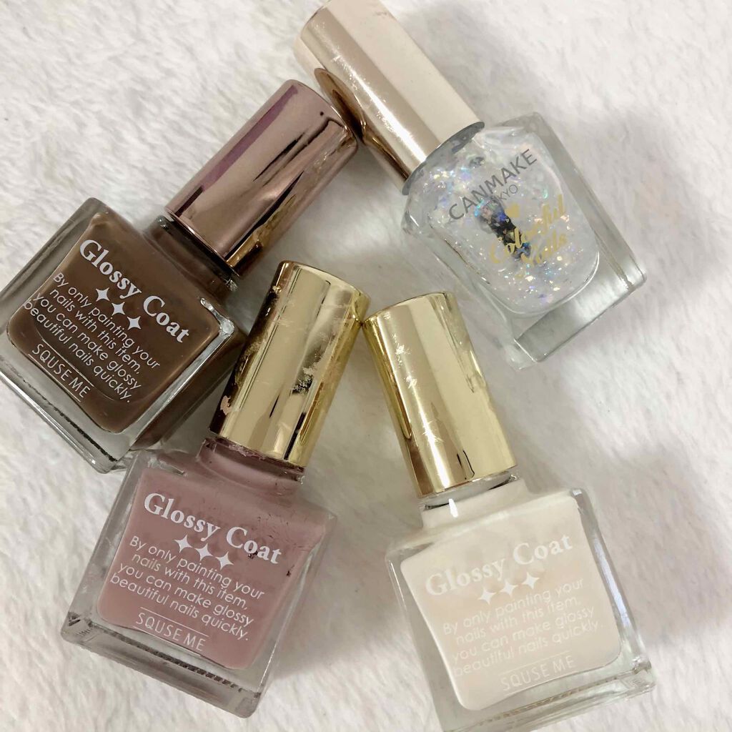 グロッシーコート ミルクコート【旧】/スキューズミー/オールインワンネイルを使ったクチコミ（2枚目）