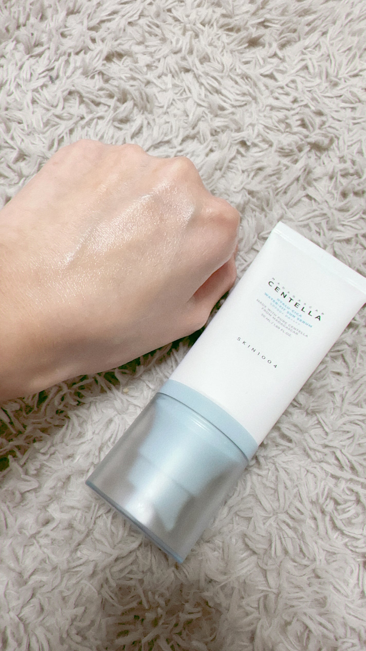 ヒアルーシカ ウォーターフィット サンセラム/SKIN1004/日焼け止めローションを使ったクチコミ(3枚目)