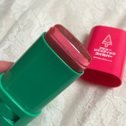 アピュー ジューシーパン UVスティック(スイカバー/メロンバー)/A’pieu/日焼け止めスティックを使ったクチコミ(2枚目)