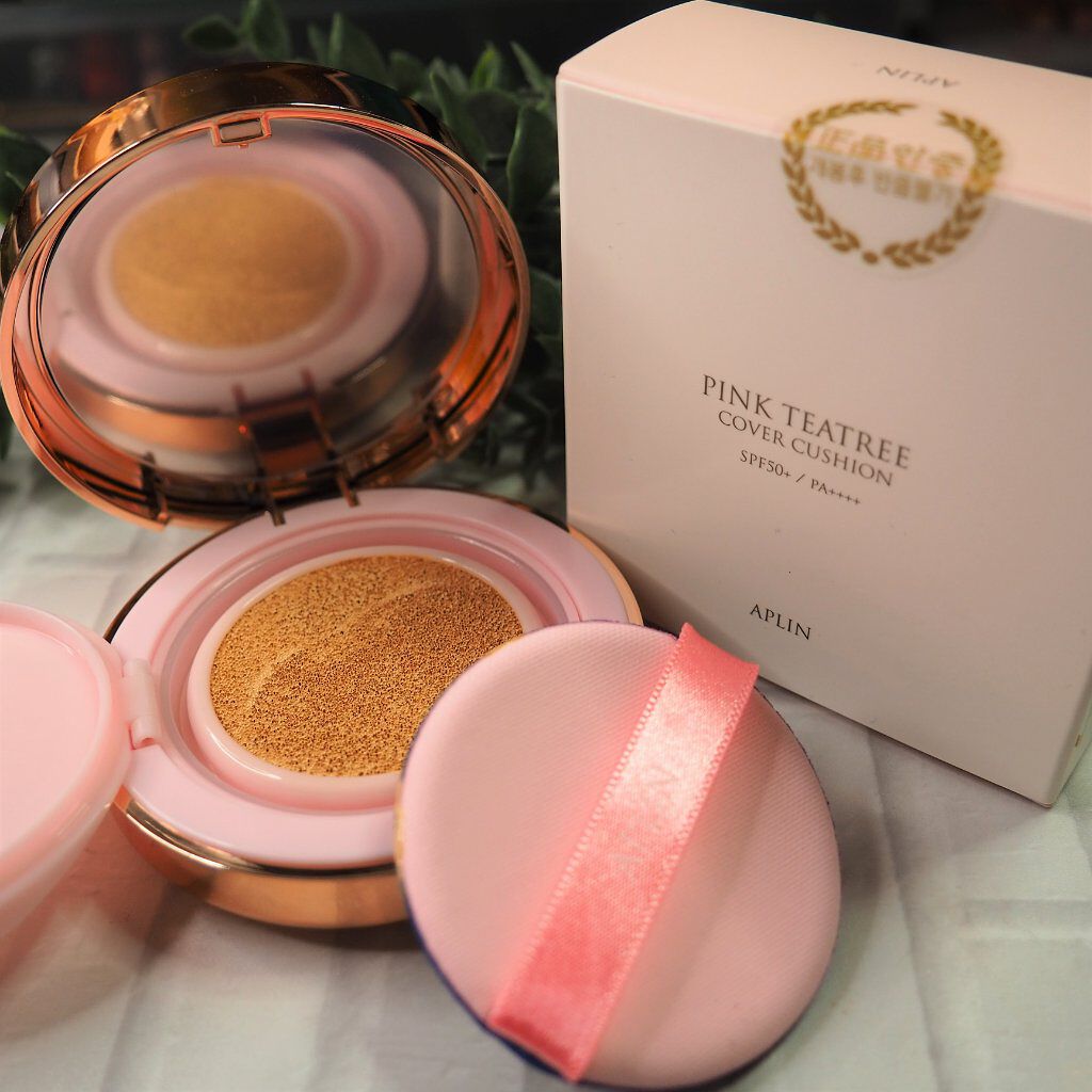 ピンクティーツリーカバークッション/APLIN/クッションファンデーションを使ったクチコミ(3枚目)