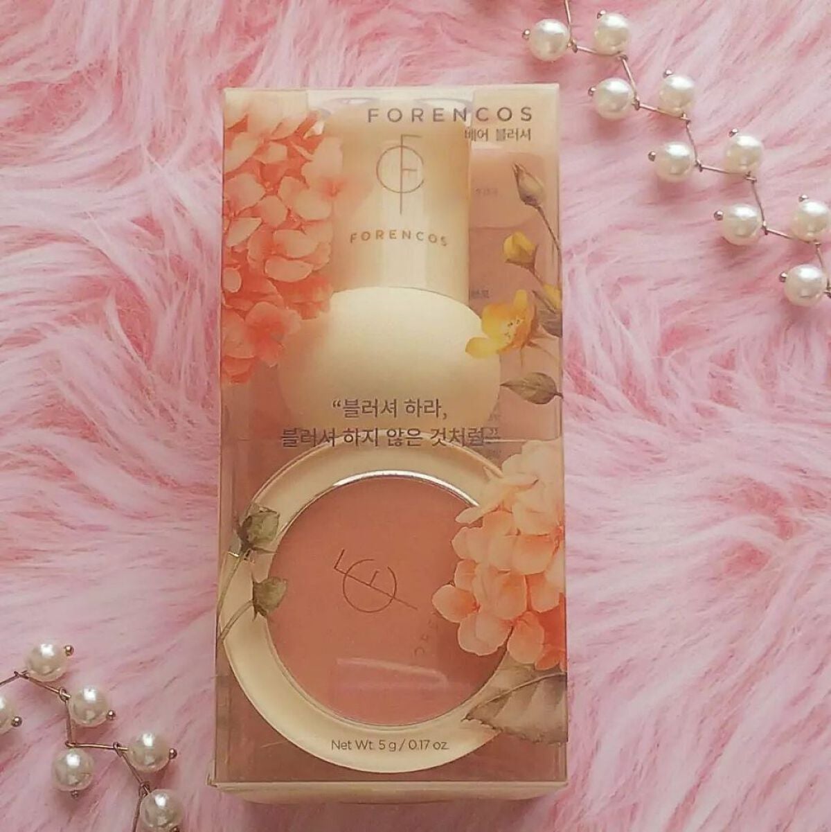 ベアブラッシャー パフ付き/フォレンコス/パウダーチークを使ったクチコミ(1枚目)