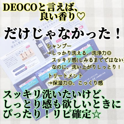 デオコ スカルプケアシャンプー/コンディショナー/DEOCO(デオコ)/市販シャンプーを使ったクチコミ(2枚目)
