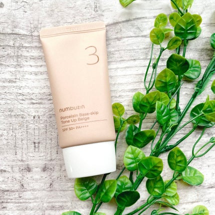 3番 ノーファンデ陶器肌トーンアップクリーム/numbuzin/化粧下地を使ったクチコミ(1枚目)