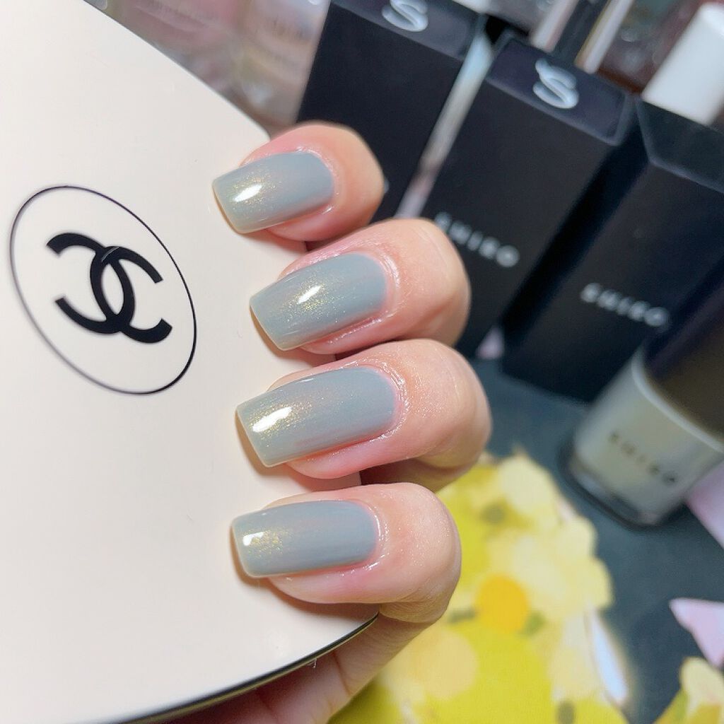 亜麻ネイル 7B03 ニュアンス ブルー/SHIRO/マニキュアを使ったクチコミ（3枚目）