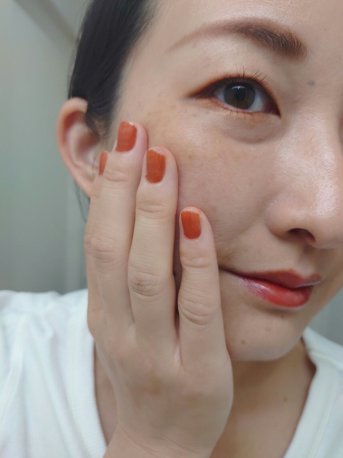 ツイン カラー アイシャドウ 42 オレンジ系/ちふれ/アイシャドウパレットを使ったクチコミ（3枚目）