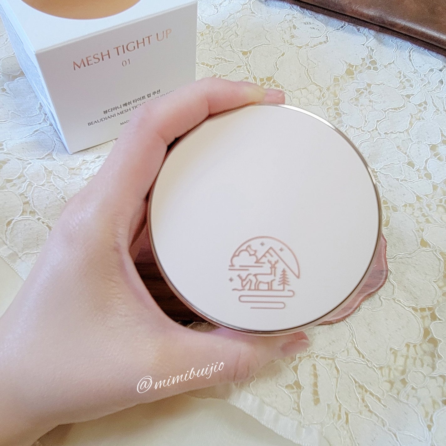 メッシュタイトアップクッション/BEAUDIANI/クッションファンデーションを使ったクチコミ(7枚目)