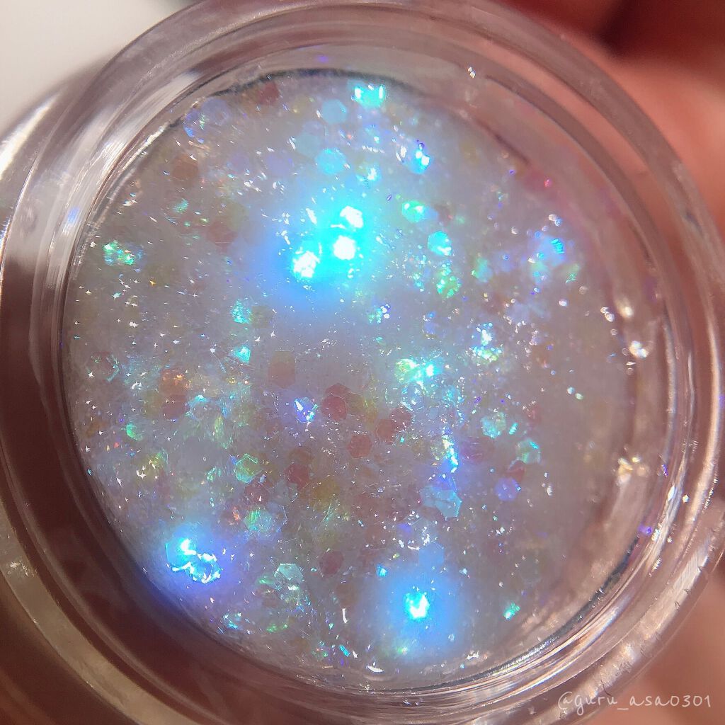 ゲットルーズグリッタージェル N°1オーロラキャッチャー/unleashia/グリッターを使ったクチコミ（2枚目）