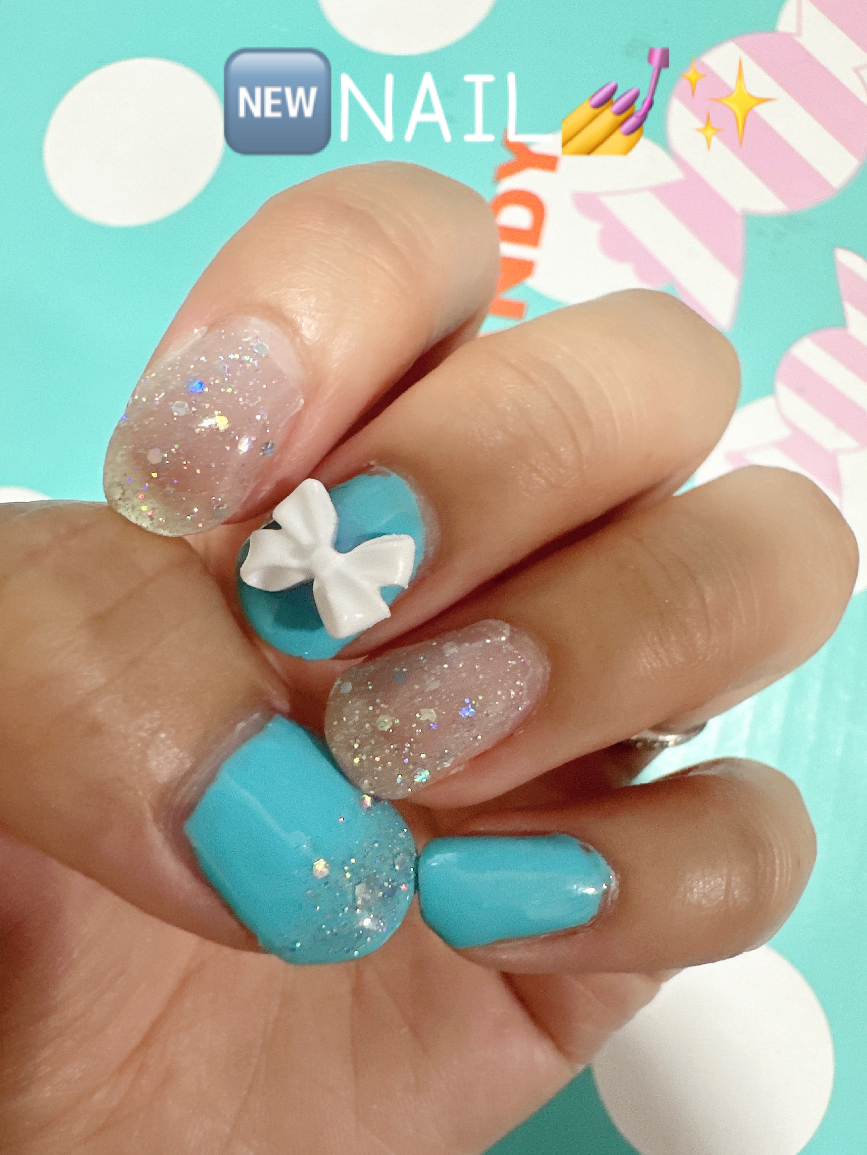 BRG ジェルネイル 35 ターコイズ/DAISO/ジェルネイルを使ったクチコミ（1枚目）