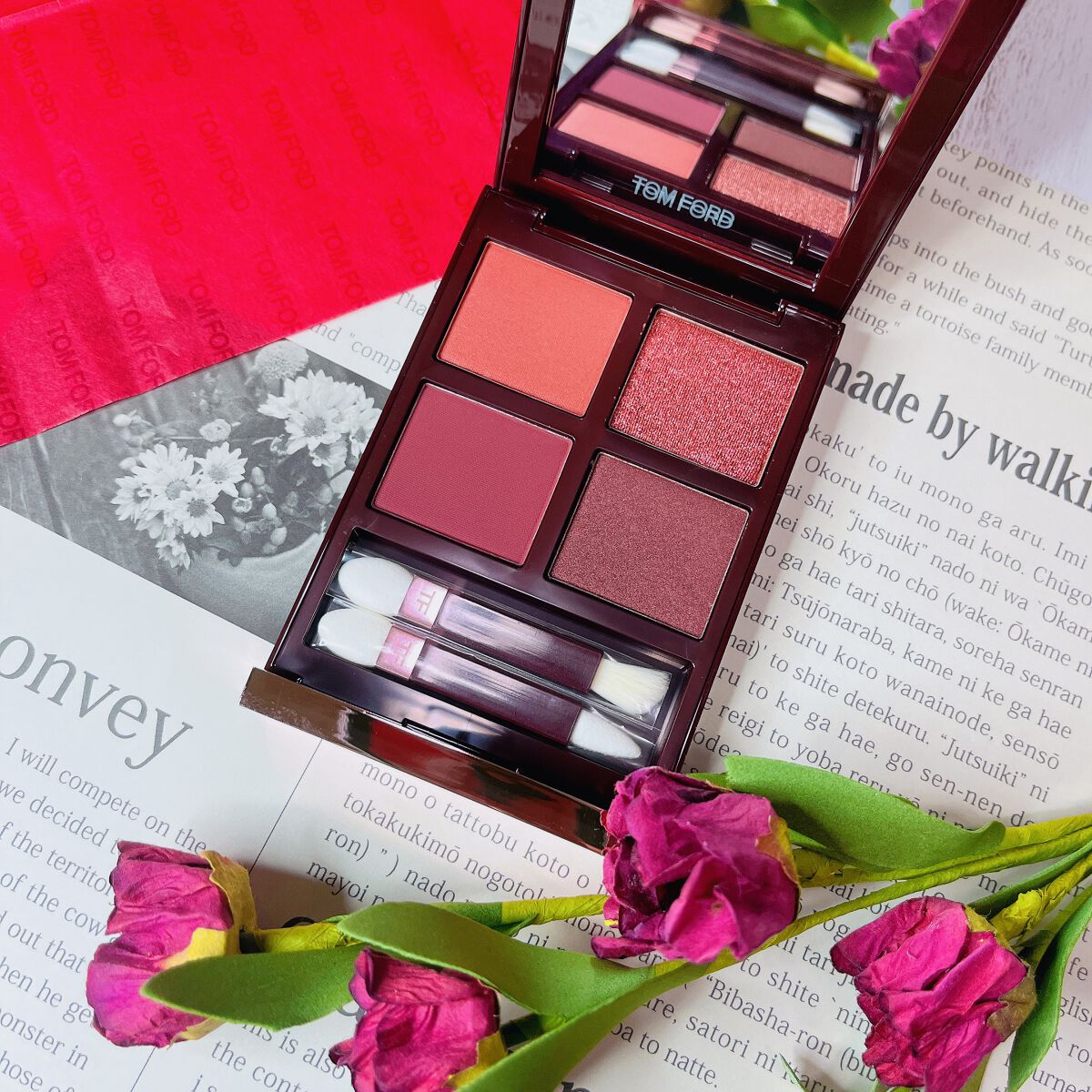 アイ カラー クォード 02SC チェリー スモーク (限定色)/TOM FORD BEAUTY/アイシャドウパレットを使ったクチコミ（1枚目）